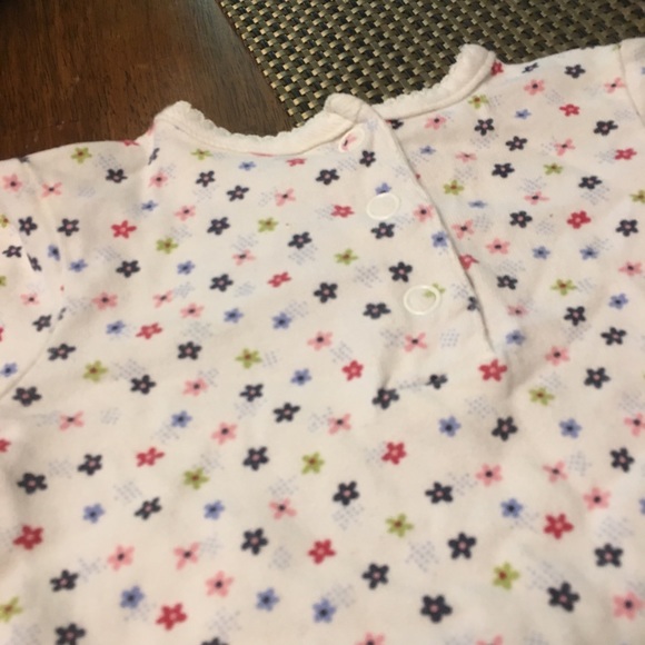 Girls Long Sleeve Floral Onesie - Picture 4 of 4